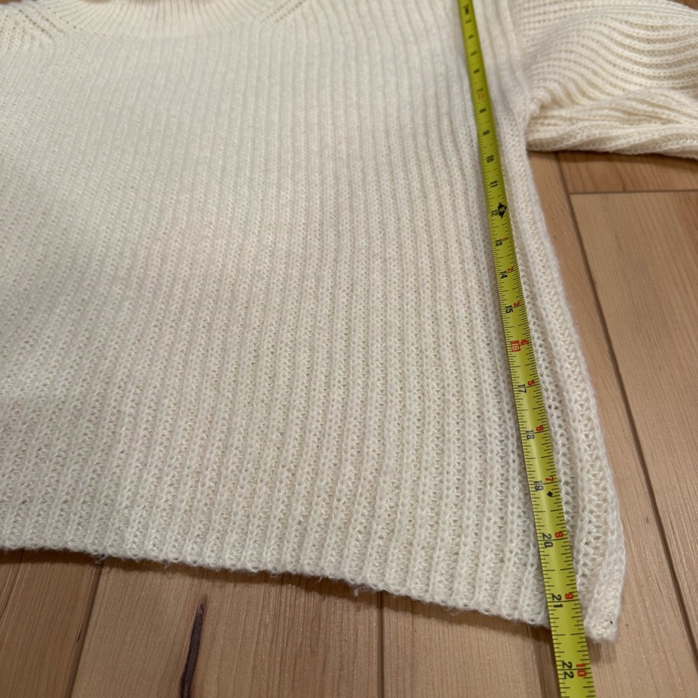 Double Zero Women's Turtleneck Cream Sweater - Picture 4 of 5